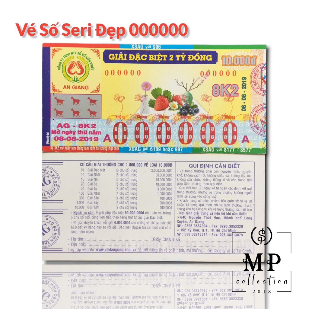 Vé Số Xưa Việt Nam Seri Đẹp 000000 Các Tỉnh [Vé Số Xưa Sưu Tầm]