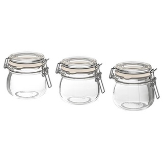 Bộ 3 lọ thuỷ tinh quai sắt korken 130ml