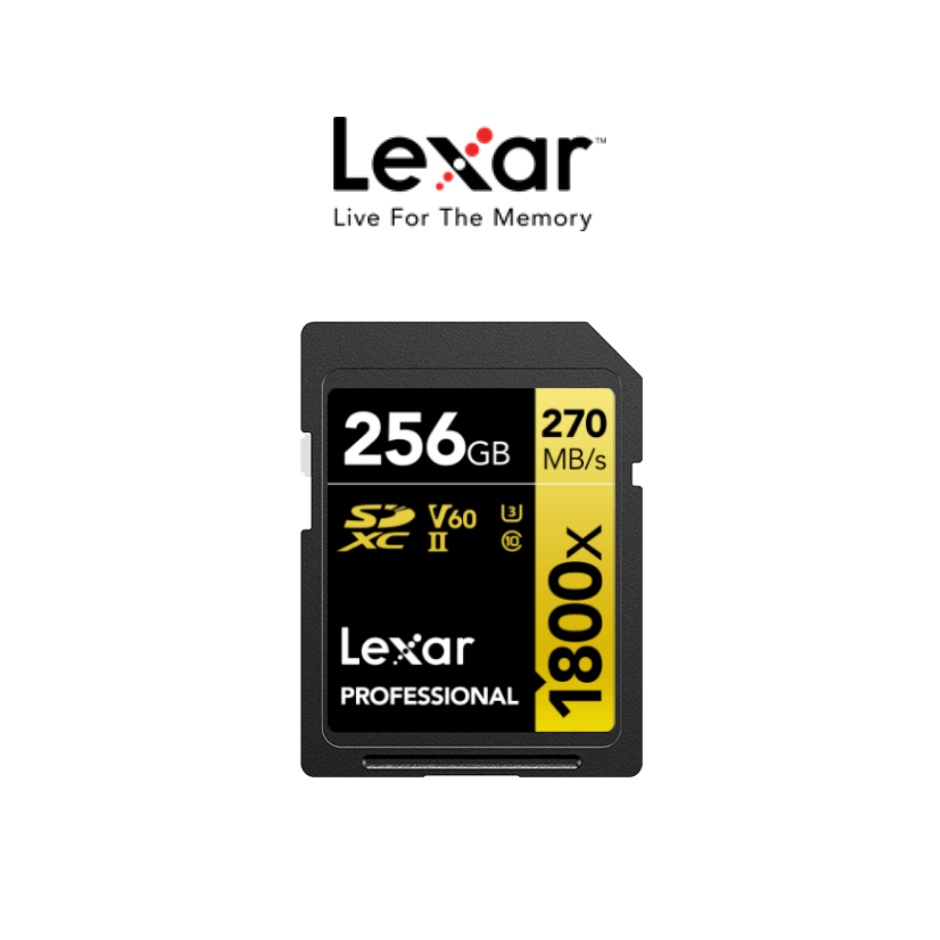 Thẻ Nhớ Lexar 1800x SDXC™ UHS-II Card GOLD Series - 256GB - Hàng Chính Hãng