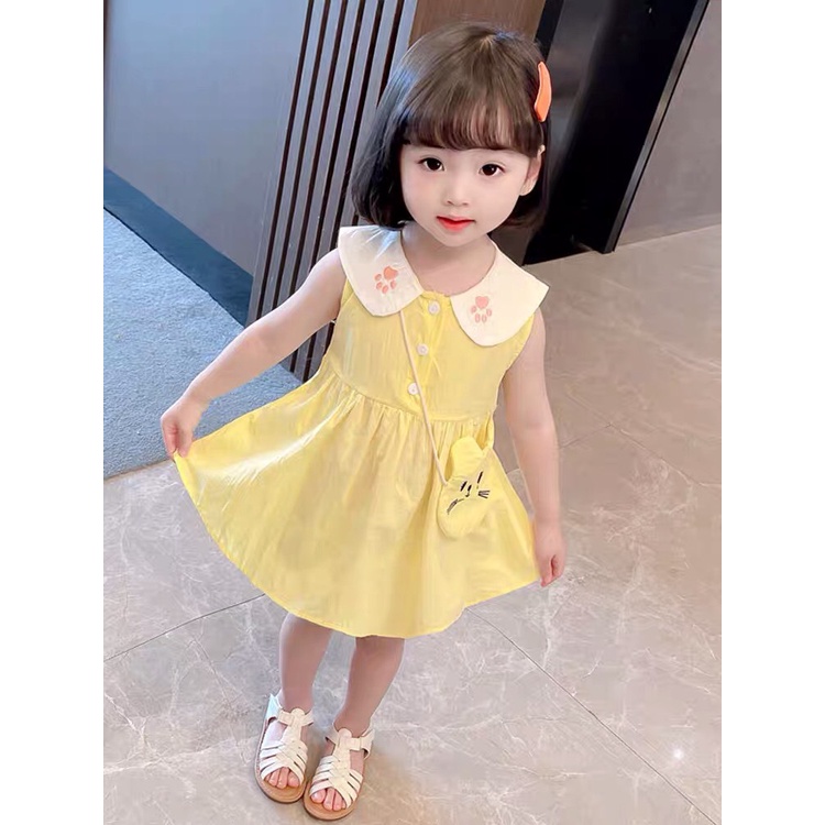 Váy Mèo xinh kèm túi điệu cho bé 8-18kg