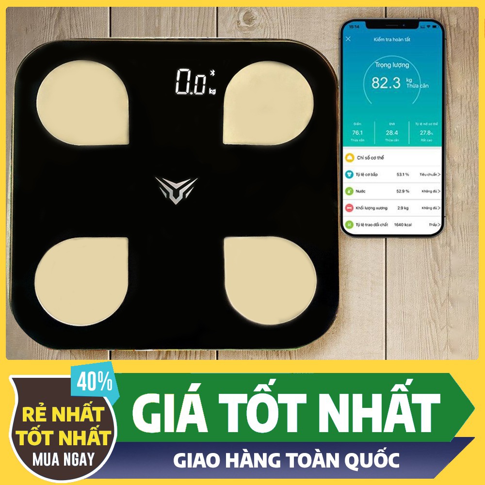 Cân Điện Tử Wavecom Kết Nối Bluetooth Đo Chỉ Số Sức Khỏe - App Tiếng Việt ( Hàng Chính Hãng )