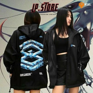 Áo Khoác Dù Nam Nữ Unisex - Áo Khoác Jacket Bombers IMMORTALITY Màu Đen Có Form Rộng XL - LP.STORE ( kèm ảnh thật )