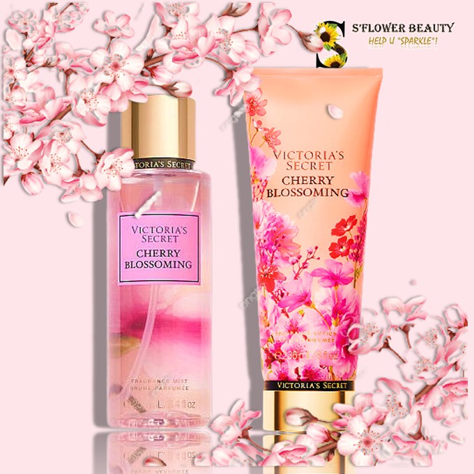 🌺 BST Super Flora | 🌸 Cherry Blossoming | Sản Phẩm Xịt Thơm - Sữa Dưỡng Lưu Hương Toàn Thân Victoria’s Secret Body Care