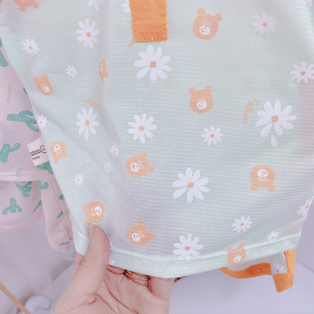 Bộ ba lỗ trẻ em, bộ sát nách bé trai bé gái Peekabo chất cotton tre mềm mát thấm hút mồ hôi Xu Xu Kids size 6 đến 16kg