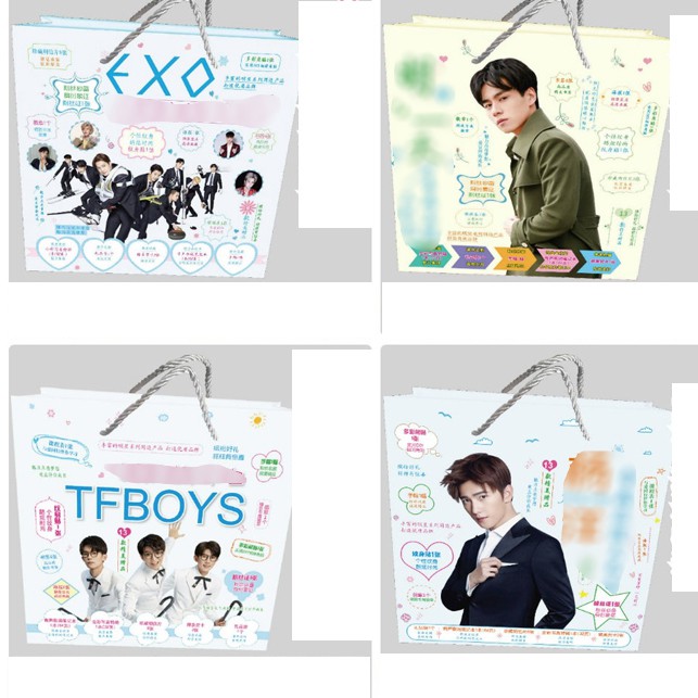 [10 mẫu] Combo túi quà thần tượng combo túi xách bts túi quà bts túi quà dương dương túi quà luhan túi quà GD