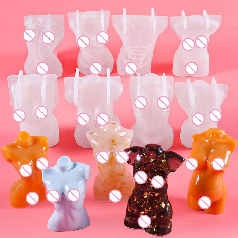 ✿ Khuôn Silicone Làm Sáp Thơm Cơ Thể Người DIY