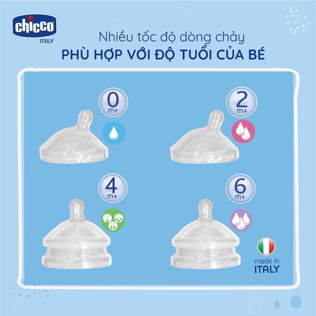 Set Hai núm ty Chicco Natural Feeling chính hãng cho bé