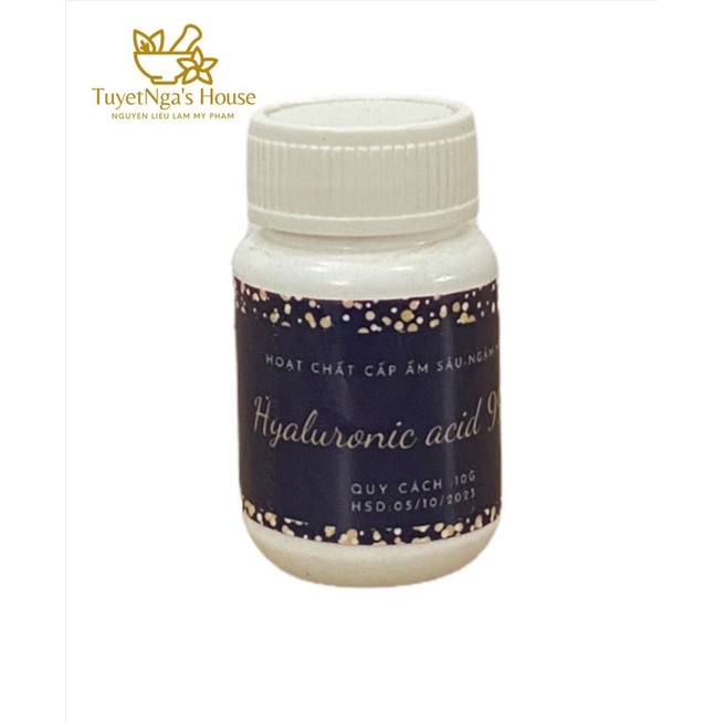 10g-Bột Hyaluronic Acid nguyên chất 99% AH hoạt chất cấp ẩm cap cấp serum