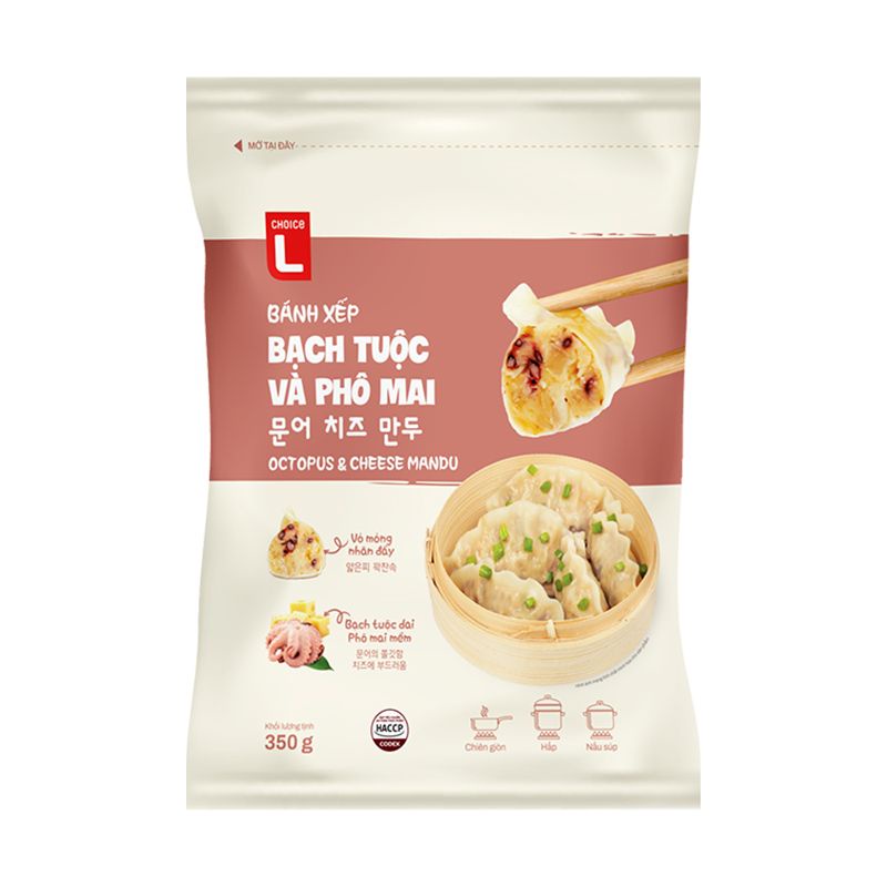 Bánh Xếp Bạch Tuộc Phô Mai / Thịt và nấm Choice L 350g