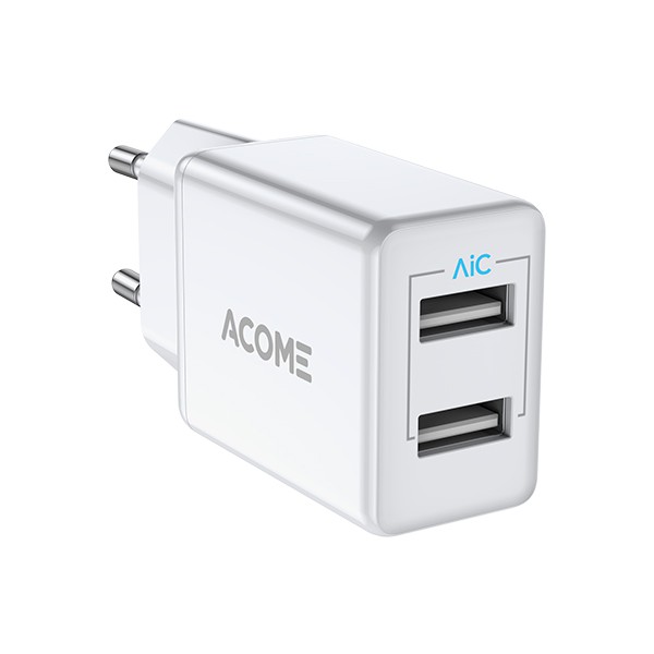 Cốc sạc ACOME 2 Cổng USB Sạc Nhanh 2.4A - AC03 - BẢO HÀNH 1 ĐỔI 1