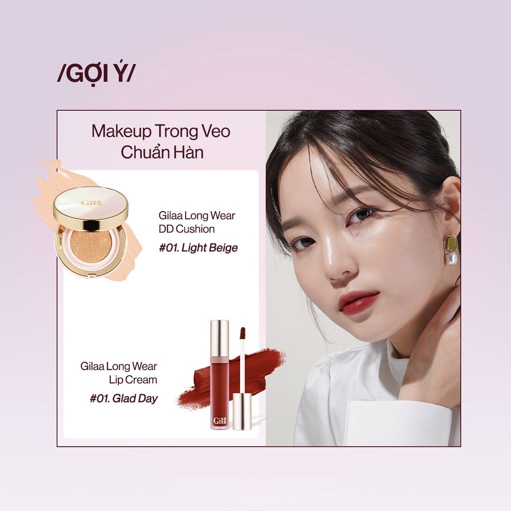 Combo Phấn nước Gilaa Long Wear DD Cushion & Lip Cream