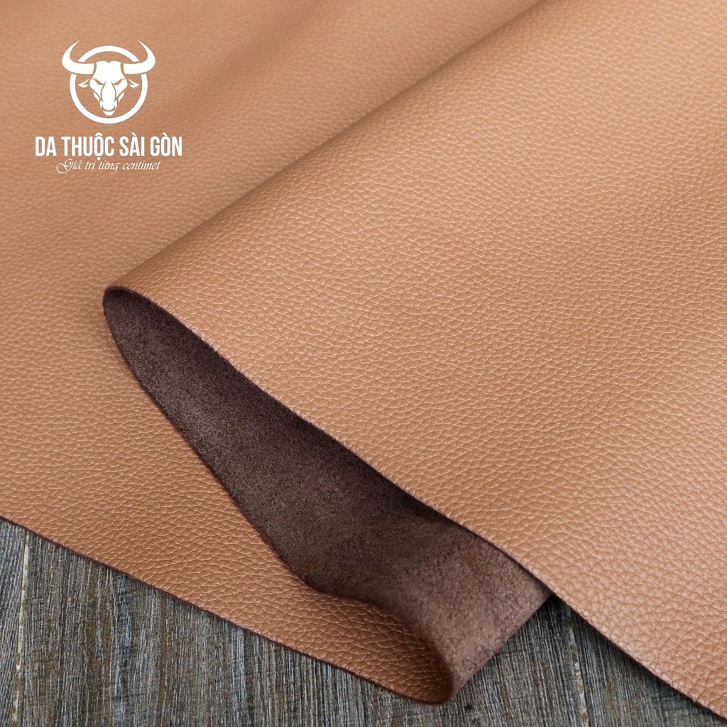 10 Pia da bò mill cao cấp màu kem nâu - Da Thuộc Sài Gòn