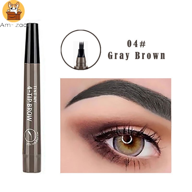 Bút Kẻ Lông Mày Dạng Lỏng 4 Chấu Tạo Hiệu Ứng Trang Điểm Tự Nhiên Lâu Trôi Không Thấm Nước Am-Z