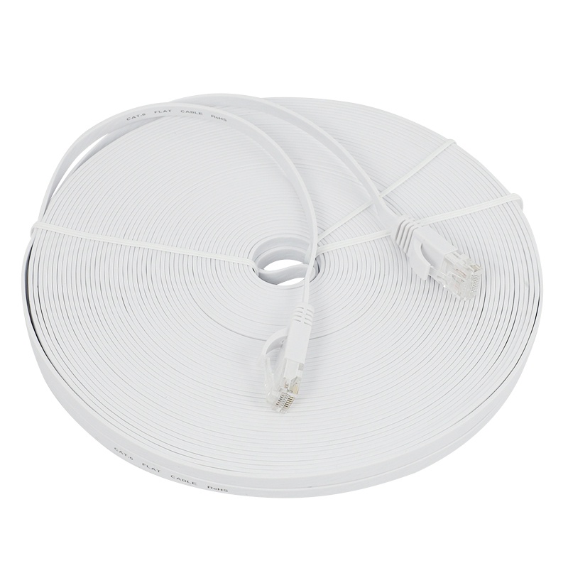 Cat 6 Ethernet Cable 100 Ft (30 Meters) Flat Slim Long Internet Network LAN Patch Cords, Cat6 High Speed Computer Wire