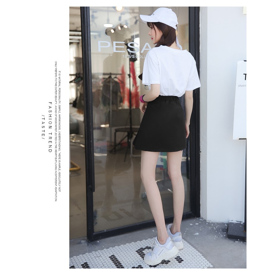 Chân váy xếp li lưng cao màu trơn thời trang | BigBuy360 - bigbuy360.vn