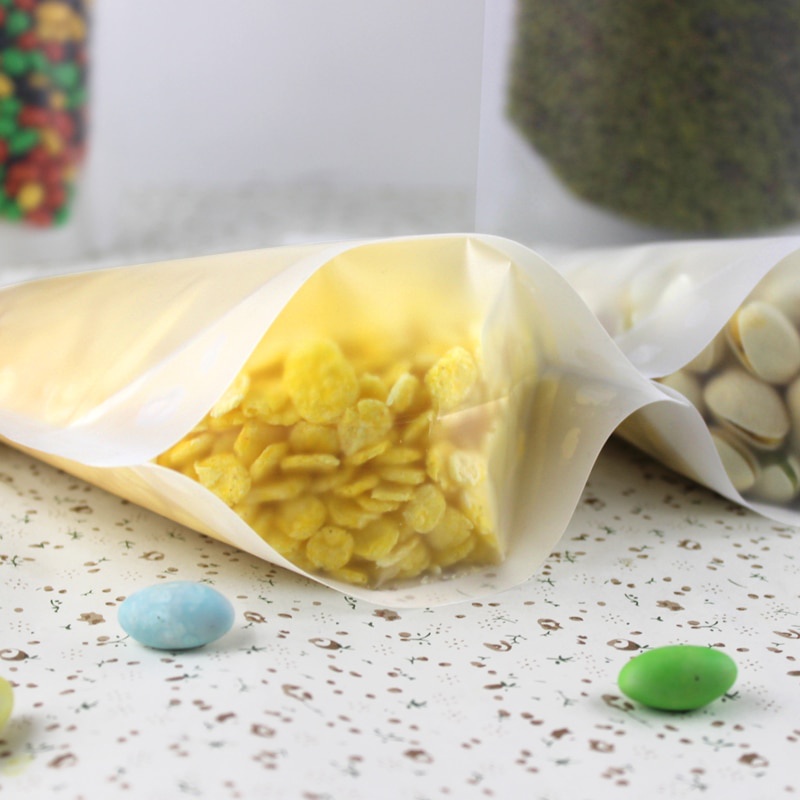 50 túi kín trong suốt Bánh quy snack Túi ziplock Túi đựng trà hoa nướng