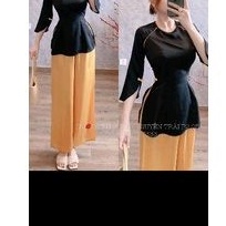 Sét lam đi chùa vải satin nhung mềm mịn