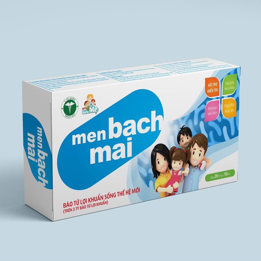 Men bạch mai chính hãng plus vi sinh tiêu hóa cho bé ăn ngủ ngon hết táo bón