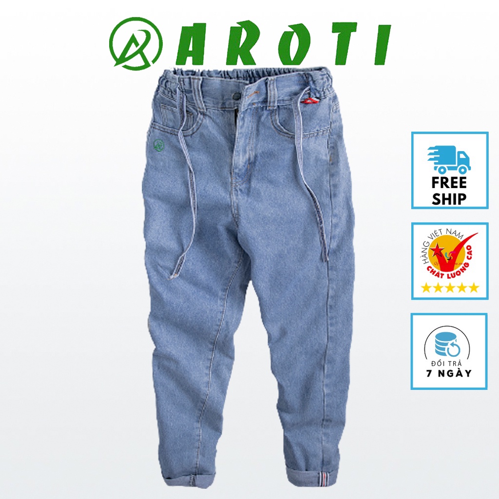 Quần Baggy Nam Nữ Unisex Ống Suông AROTI Form Rộng Chất Vải Jean Dày Dặn Đẹp Cao Cấp Dáng Thể Thao Trẻ Trung  J603-X