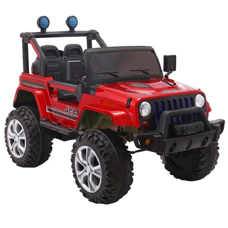 Ô tô xe điện địa hình JEEP 5668 đồ chơi cho bé 2 chỗ tự lái và điều khiển (Đỏ-Trắng-Xanhdương-Xanh lá)