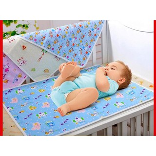 Chiếu Lót Chống Thấm Cho Bé Sơ Sinh 2 Lớp SIZE LỚN (50X70cm), Dùng Thay Tã, Lót Nôi Cũi Cho Trẻ,Tấm Trải Nằm- 2 cái