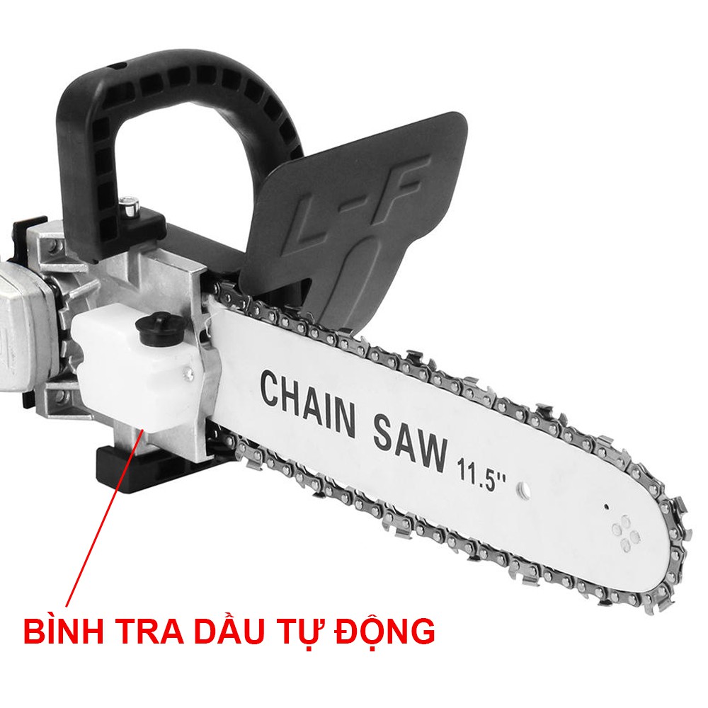 BỘ LƯỠI CƯA XÍCH CHAIN SAW - LƯỠI CƯA XÍCH GẮN MÁY MÀI - TRA DẦU TỰ ĐỘNG - CHẮN BẢO VỆ BẰNG SẮT
