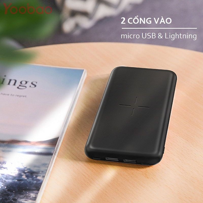 Sạc Dự Phòng Yoobao Sạc Không Dây Chuẩn Qi Dung Lượng 10000mAh - YOOBAO W10