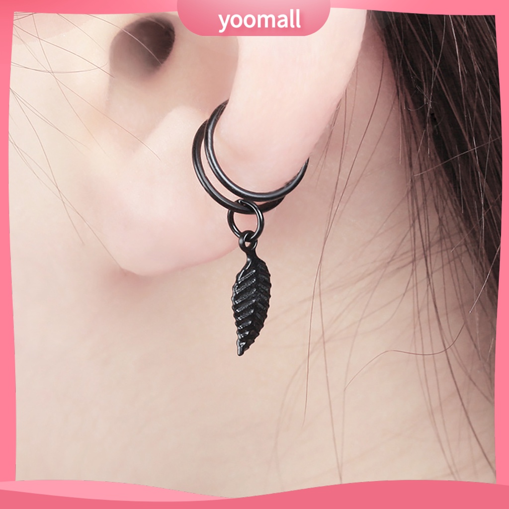 Bông Tai Dạng Kẹp Hình Chiếc Lá Thời Trang