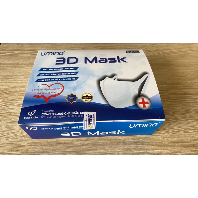 Hộp 50 Chiếc Khẩu Trang 3D Mask Kháng Khuẩn Vừa Ôm Mặt Dễ Thở