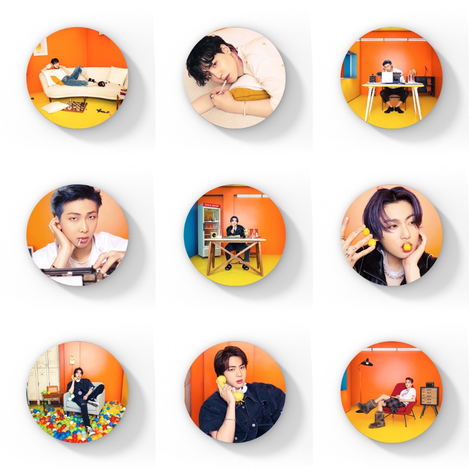 Huy hiệu IN HÌNH album Butter BTS dễ thương tiện lợi idol thần tượng kpop