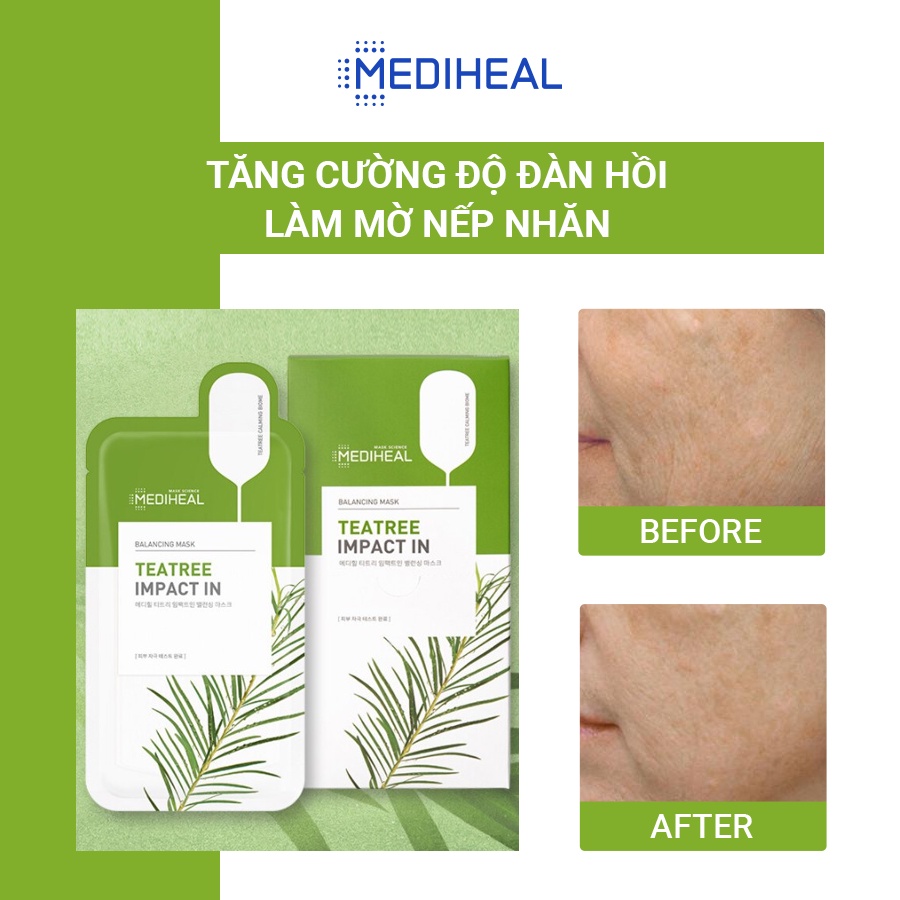 Mặt Nạ Dưỡng Da Chiết Xuất Chàm Trà Mediheal Teatree Impact In Balancing Mask 24ml