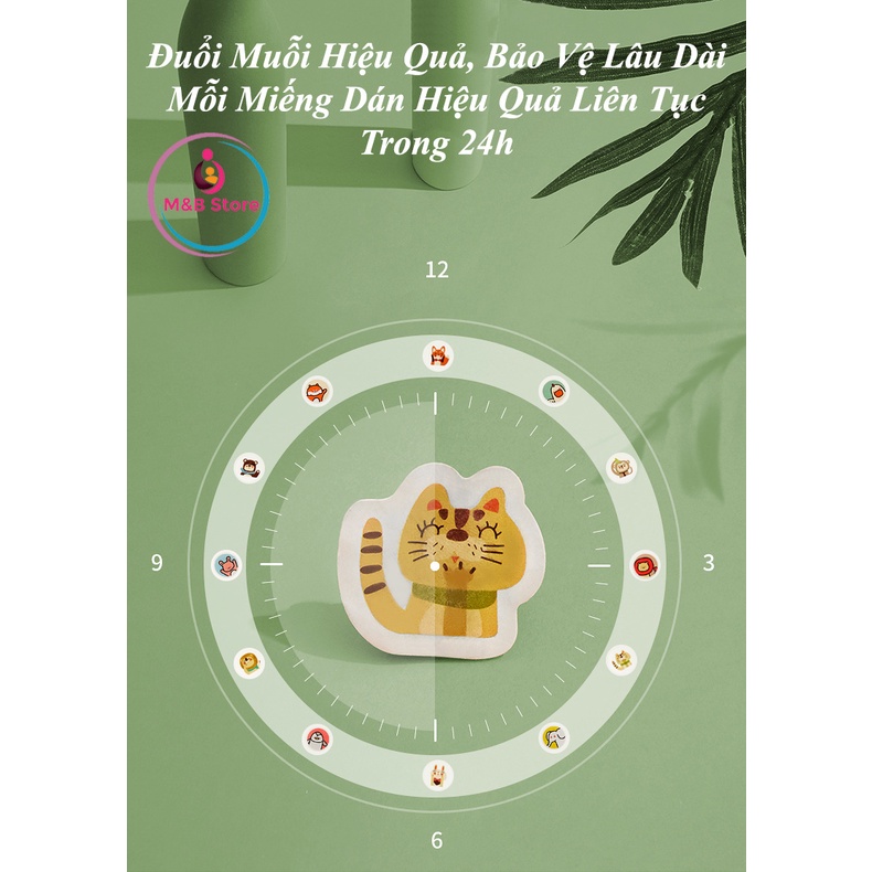 Bộ 48 Miếng Dán Chống Muỗi Tinh Dầu Thiên Nhiên - KUB, An Toàn Cho Trẻ Sơ Sinh và Mẹ Bầu