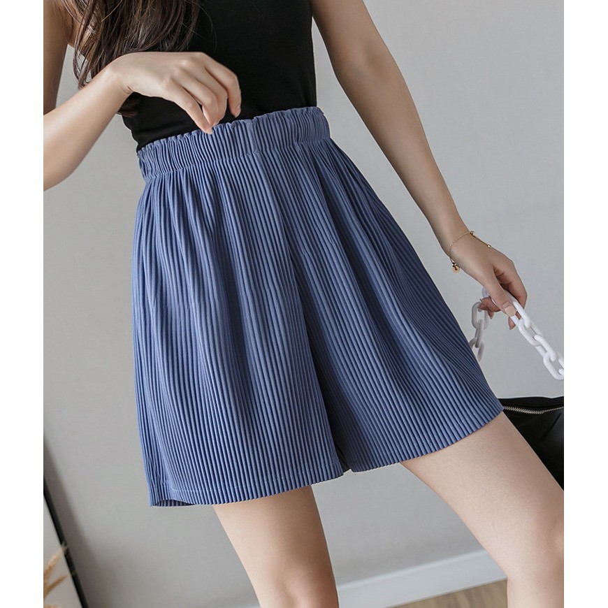 Quần short nữ, quần đùi nữ xếp ly ulzzang  Quần short xếp ly vải voan - ZaZi QN06