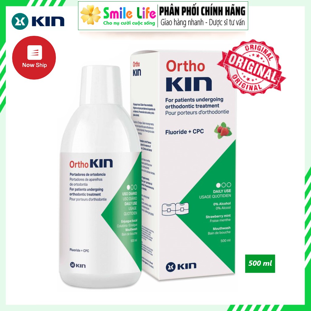 Nước Súc Miệng cho răng niềng Ortho Kin ® 500ML - [CHÍNH HÃNG]