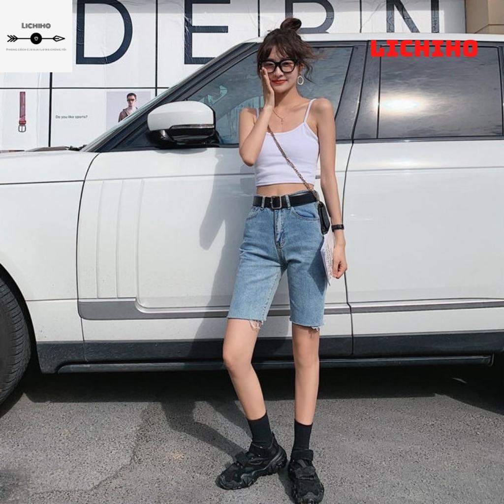 Áo croptop hai dây ôm body CT04 lichiho áo thun nữ ulzzang chất lượng | BigBuy360 - bigbuy360.vn