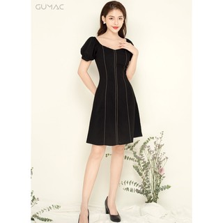 Đầm chạy chỉ tay phồng GUMAC MS05930_DEN