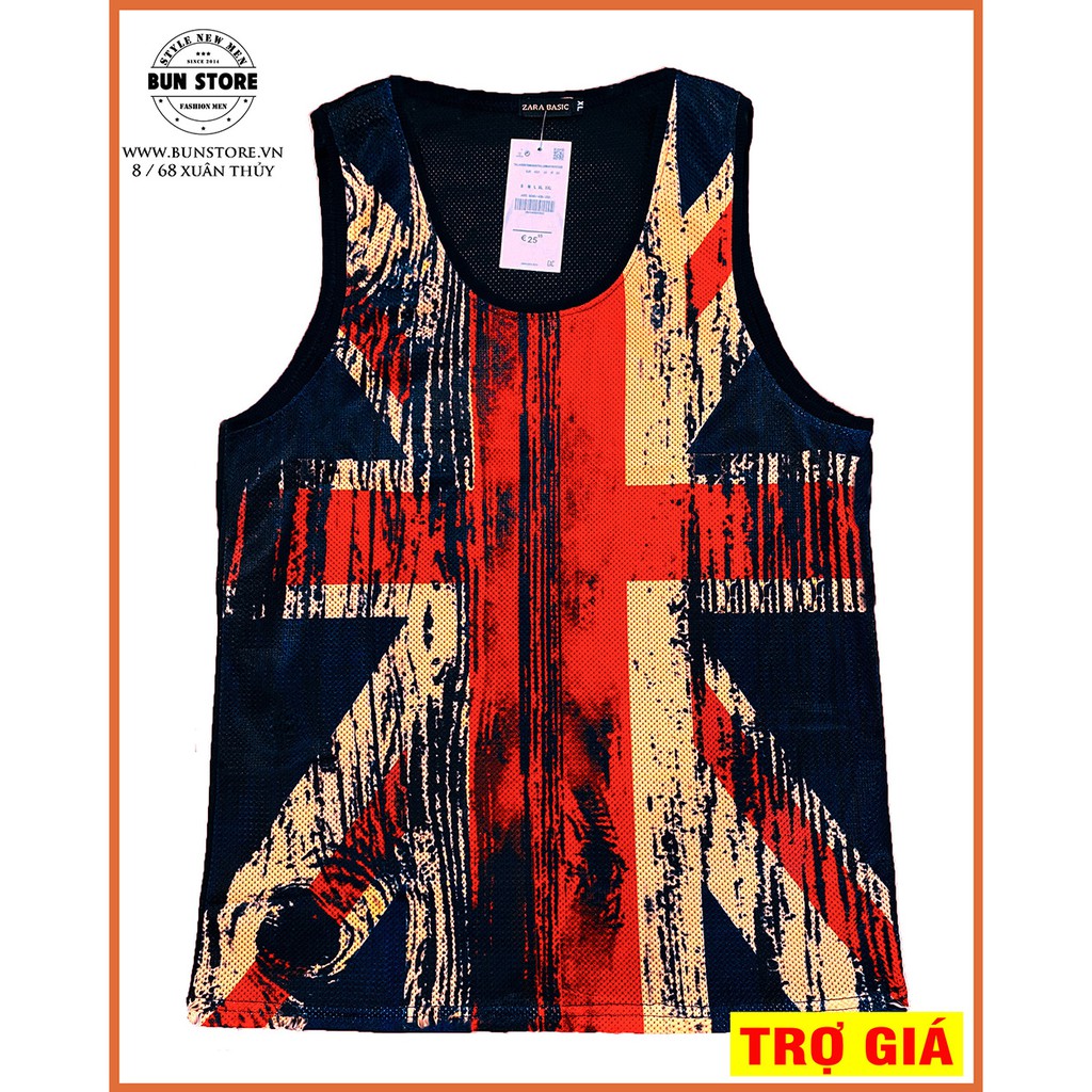 [TRỢ GIÁ] Áo ba lỗ lưới in Hình 3D - Tank top GYM, áo thể thao, áo nhóm - BunStore