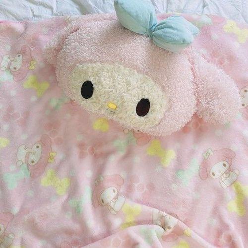 Bộ Chăn Gối Đệm Ngủ Trưa Điều Hòa Nhiệt Độ Hình Melody Màu Hồng Dễ Thương Cho Bé Gái bl