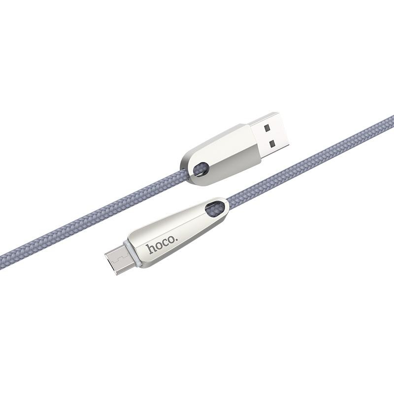 Cáp sạc Micro USB Hoco U35 sạc nhanh tự ngắt sạc khi đầy pin, sạc nhanh 2.4A Max dài 200cm chống chai pin