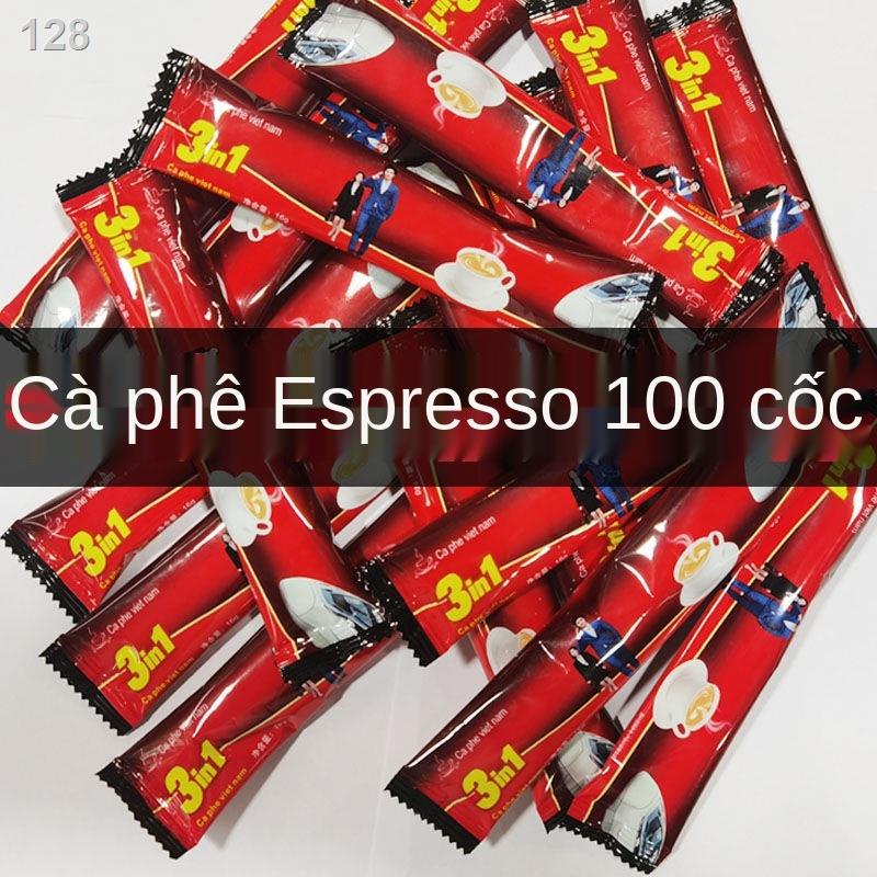 Cà phê nhập khẩu Việt Nam, cà phê bột ba trong một espresso, đốt than, giải khát, giải khát, gấu Bennie gấu sọc sinh viê