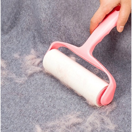 Cây lăn bụi quần áo, chăn màn, lông chó mèo 16cm - sử dụng lõi giấy dạng con lăn bụi, dùng để lăn dính, xé từng lớp 4.9