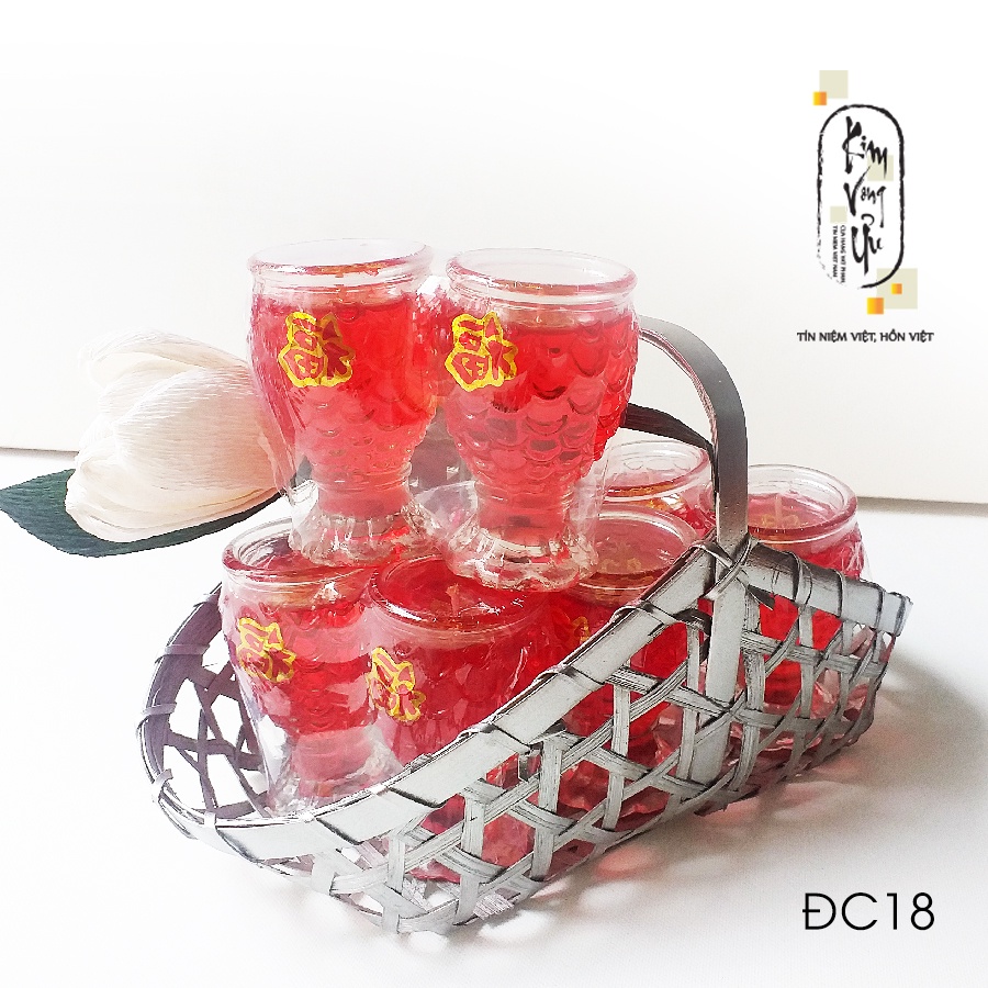 Đèn cầy ly cúng Cá Nhỏ ĐC18 cao 8 cm