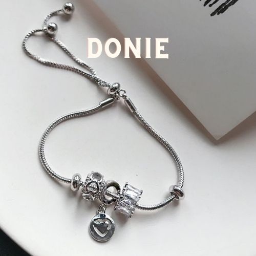Vòng Tay Nữ, Lắc Tay Nữ Hạt Charm Trái Tim Dây Rút Dễ Điều Chỉnh Độ Rộng. | BigBuy360 - bigbuy360.vn