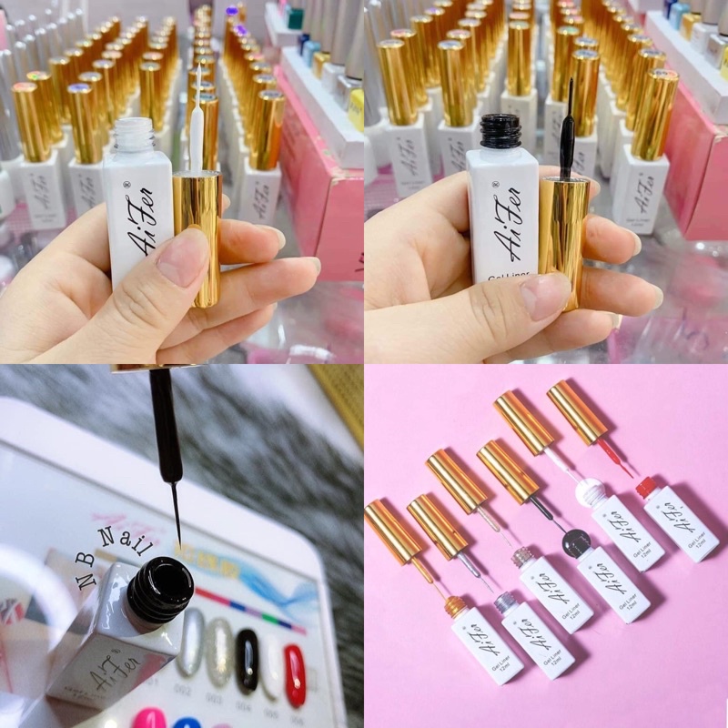Cọ nét gel Aifer siêu mảnh vẽ Nail chuyên dụng