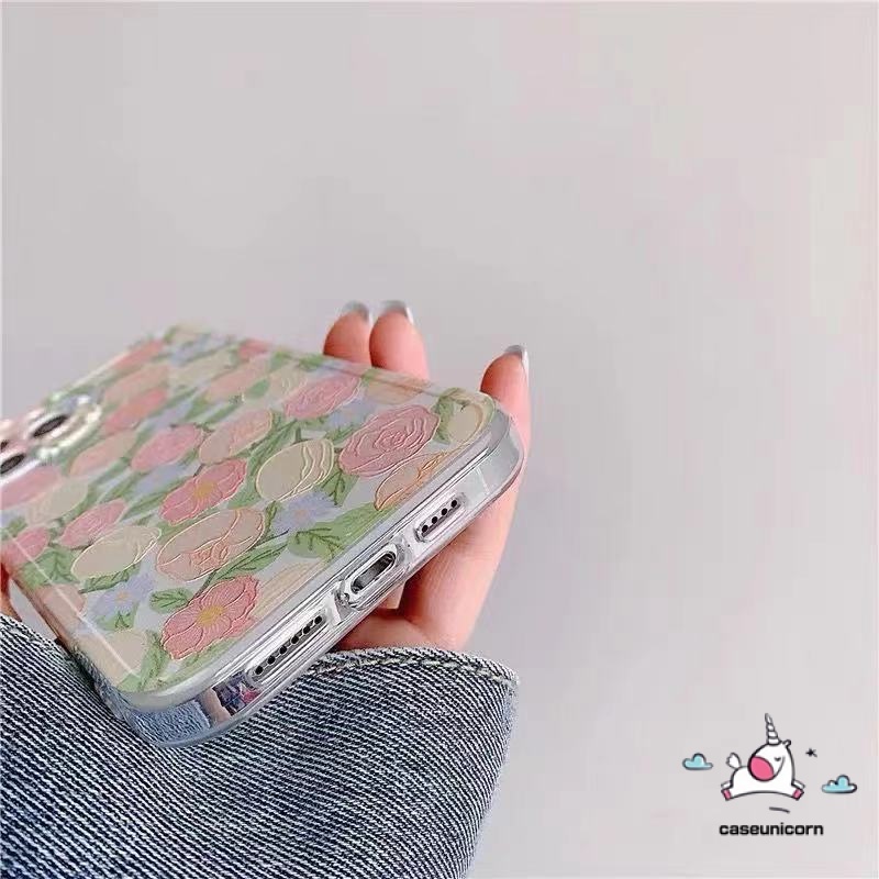 Ốp điện thoại Tpu mềm họa tiết hoa hồng 3D thích hợp cho Iphone 12 11 Pro Max Iphone 7 8 Plus X Xr Xs Max Se 2020
