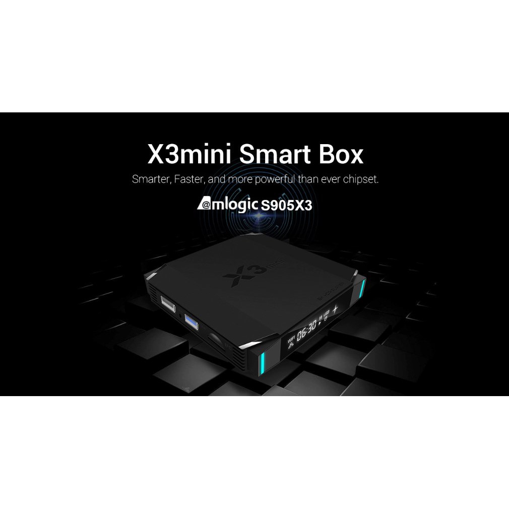 Android TV Box X3 Mini - Amlogic S905X3, 2GB Ram, 16GB bộ nhớ trong, Android TV 9.0, IC giải mã âm thanh