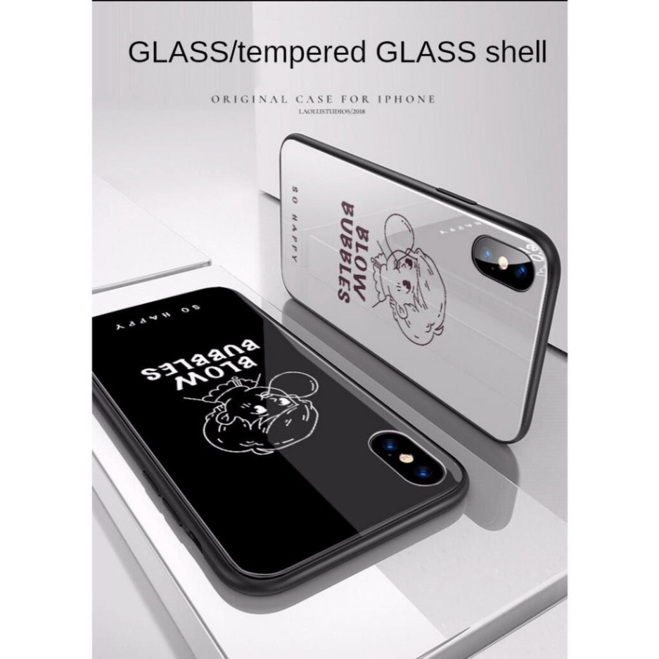 Ốp lưng iphone 6, 7, 8 Plus, X, XS, XR, XSMAX, 11, 11PRO, 11 PROMAX, 12, 13 PROMAX cậu bé thổi kẹo cao su thiên nhiên BẰ