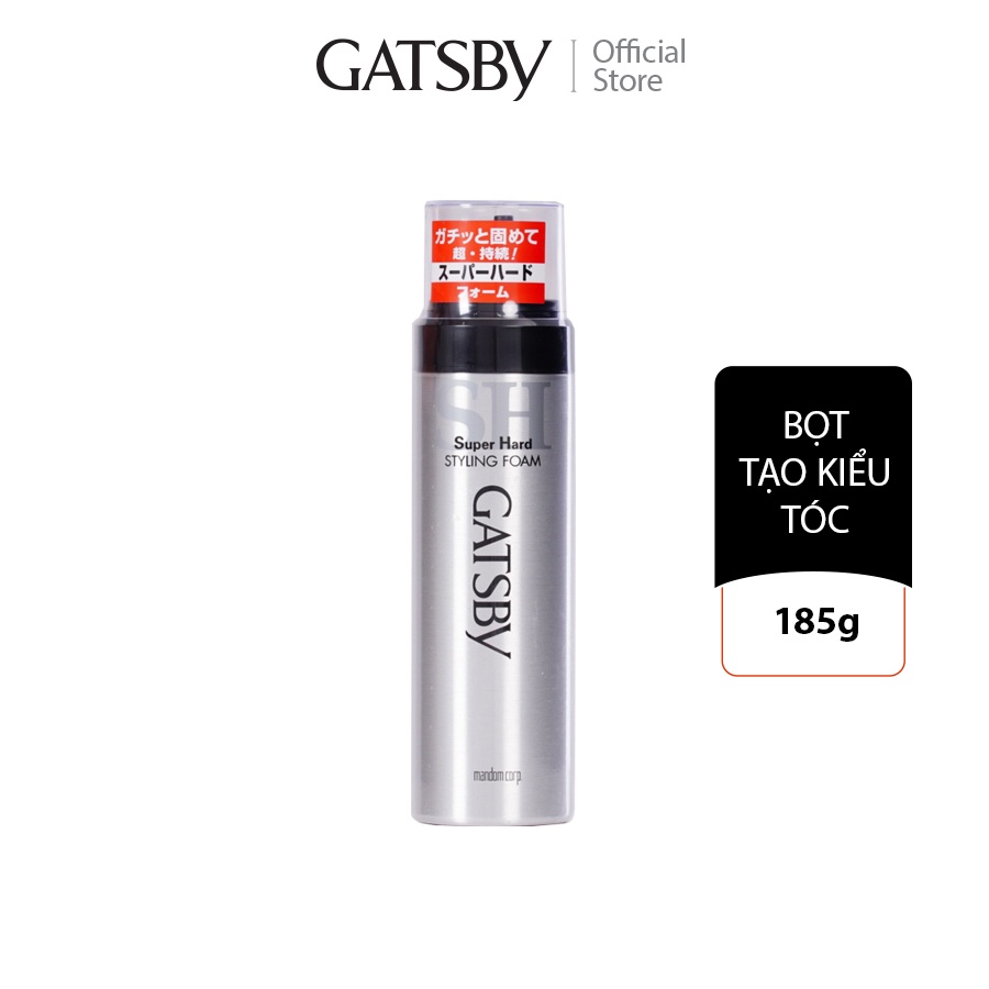 Bọt tạo kiểu tóc GATSBY super hard styling foam n 185g
