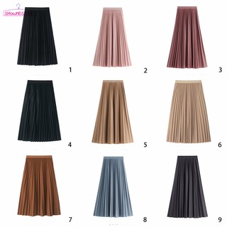 Chân Váy Dài Xếp Ly Thời Trang Nữ