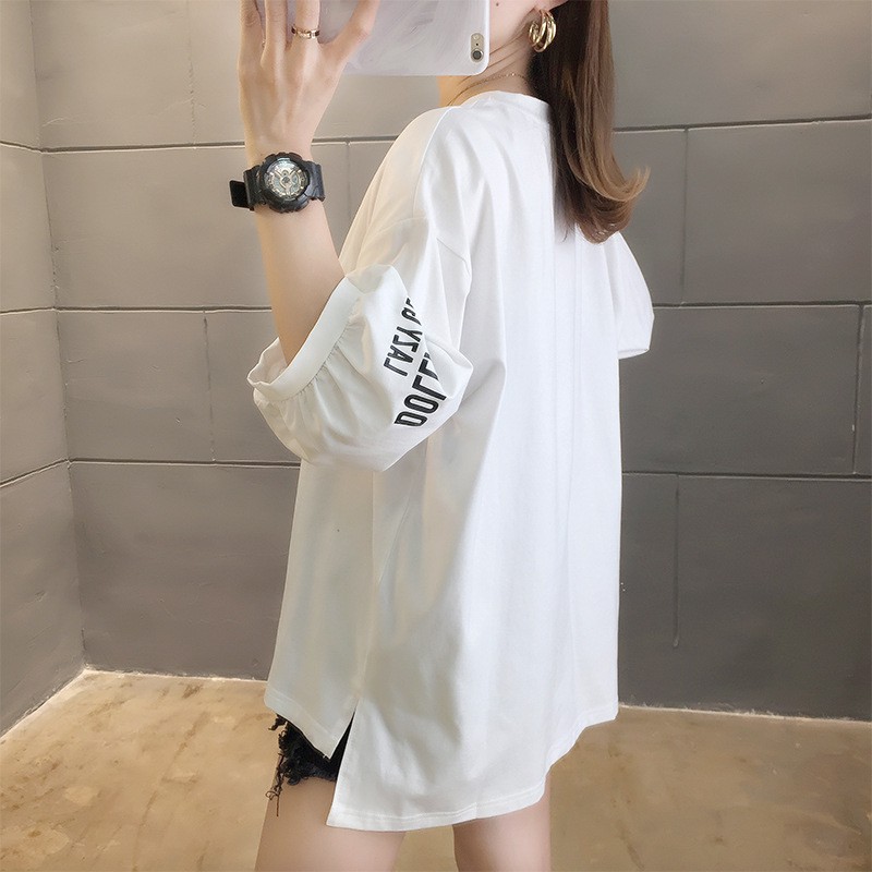 [ HOT ] ÁO THUN COTTON PHIÊN BẢN HÀN QUỐC IN HÌNH MÈO ĐÁNG YÊU - TRẮNG